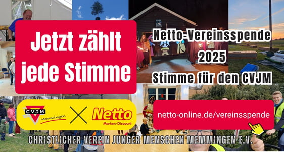 Netto-Vereinsspende 2025 - Stimme für den CVJM Memmingen